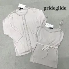 ★新品★ 訳あり　prideglide カーディガン　キャミ　アンサンブル　M