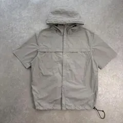 90s OLD UNIQLO 半袖 マウンテンパーカー 薄いグレー Lサイズ