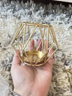 キャンドルホルダー　ゴールド3個