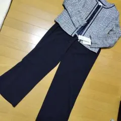 新品ネイビー ツイード スーツ 9AR67