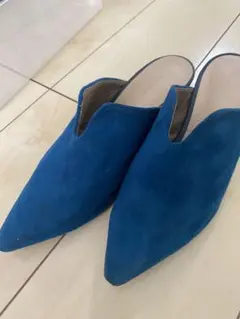 comme ca ism スエード ポインテッドトゥ ミュール ヒール5cm