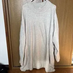 H&M オーバーサイズ ニット XL ライトグレー