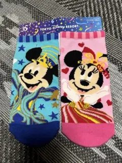 東京ディズニーリゾート35周年 ミッキー ミニー ソックス 22-25cm