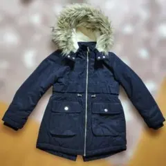 H&M キッズ モッズコート ネイビー 130cm