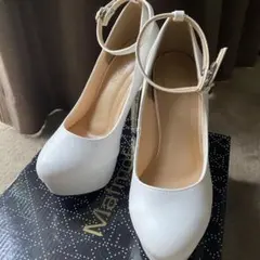 【結婚式】 Mafmof 13.5cm ヒール ホワイト Sのサムネイル