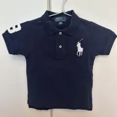 【美品】ラルフ・ローレン ネイビーポロシャツ　ビッグポニー　24M/90