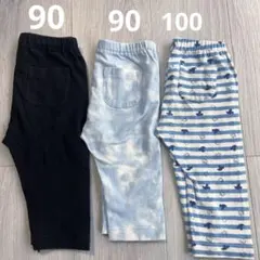 ユニクロ　ベビー スパッツ レギンス 3点セット　90 100のサムネイル