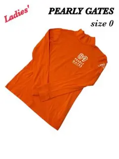 PG パーリーゲイツ　モックシャツ　モックネック　レディース0 S オレンジ