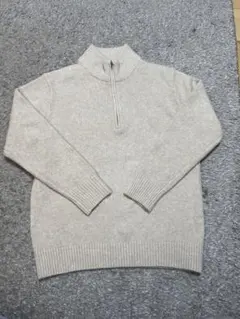 UNIQLO ユニクロ　ハーフジップニット　アイボリー