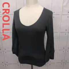 日本製 CROLLA 半端袖 ワイドスリーブ ニット