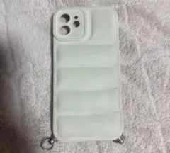 ホワイト レザー風 iPhone12ケース