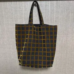 minä perhonen チェック柄トートバッグ
