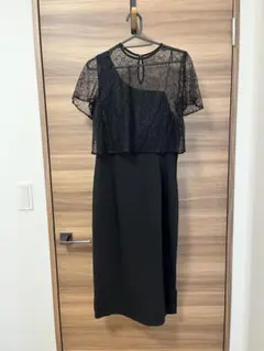 【美品】kaene パーティドレス ブラック 黒 レース【38 S】