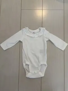 H&M フリル付き長袖ボディスーツ