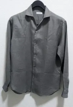 ユナイテッドアローズ　麻100% グレー 長袖シャツ