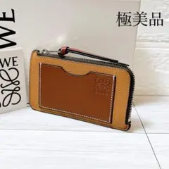 ロエベ LOEWE セカンドバッグ クラッチバッグ アナグラム レザー 茶色