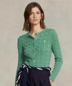 ポロラルフローレン　ケーブルニット クルーネック カーディガン　近年モデル