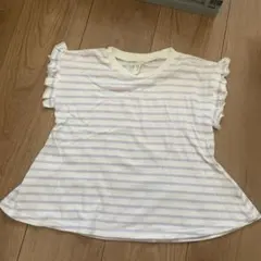ストライプフリルTシャツ 110
