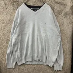 【R191】 TOMMY HILFIGER ニット セーター サイズXL ブルー