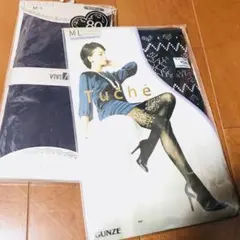 GUNZE ガータータイツ ViVi カラータイツ