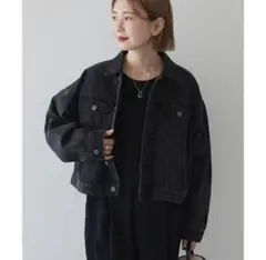 アメリカンホリック Gジャン デニムジャケット ブラック Lサイズ　新品未使用