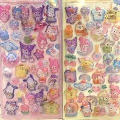 夜光　立体シール　ぷくぷく　ぷっくり　3Dシール　2枚セット
