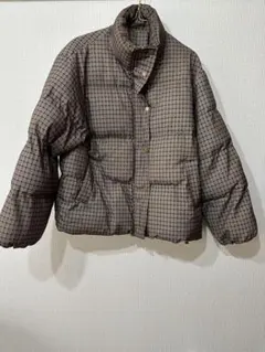 チェックダウンジャケット ダウンジャケット