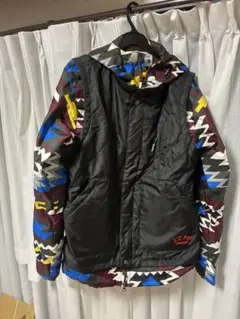 多色ジオメトリックパターン スノーボードウェア　XS9