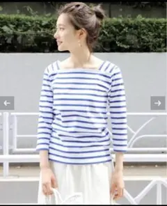 Plage　Le minor スクエアネック　ボーダー　プルオーバーのサムネイル