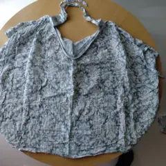 授乳ケープ リング付き グレー系花柄