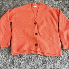 【値下げしました】【美品】GU オレンジ カーディガン Mサイズ 春秋おすすめ