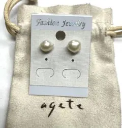 agete アガット K9 淡水パール ピアス