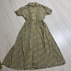 mysty woman フラワープリント 半袖シャツワンピース