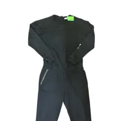 adidas アディダス ジャンプスーツ オールインワン スウェット ブラック