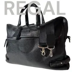 美品✨REGAL 本革2WAYビジネスバッグ 黒 A4可　シボ加工　ブラックのサムネイル