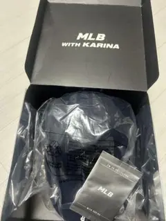 aespa エスパ カリナ MLB キャップ トレカ付き 57サイズ ネイビー