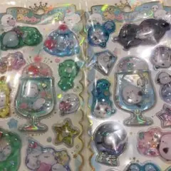 新品未開封 シマエナガ ウォーターシール キラキラウォーターインシール