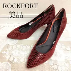 ROCKPORT レッド パンプス 23.5 歩きやすい 美品 春夏 オフィス
