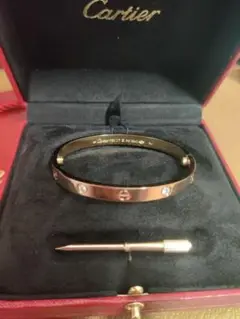 Cartier 750ゴールド バングル ダイヤモンド付き