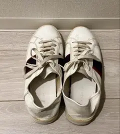 ホワイト ストライプデザイン スニーカー