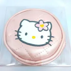 韓国　サンリオ　公式商品　ハローキティ　キルティングポーチ　丸型　匿名配送