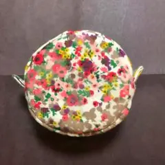 マチ付き円形ポーチ２ 小花