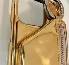 ajew iPhone13Pro ゴールドiPhoneケース ショルダーケース