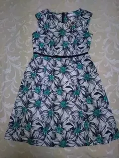 Super Beauty フラワープリント ノースリーブ ワンピース　42