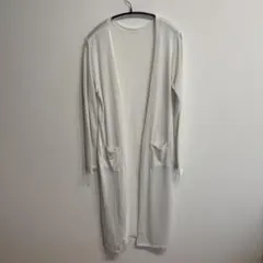 LAKOLE ホワイト ロングカーディガン
