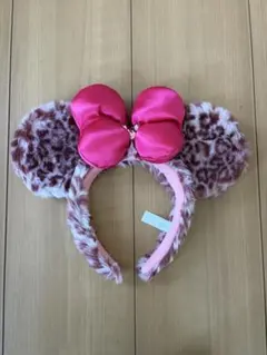 Disney Resort ミニー カチューシャ ヒョウ柄 ピンク　美品