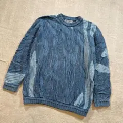 クージー　3Dニット　セーター　ブルー　コットン　Mのサムネイル