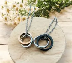 新品未使用⭐︎カップルリングネックレス2つセット