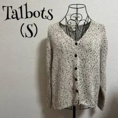 Talbots/タルボット（S）カーディガン/長袖/Vネック/フロント黒ボタン