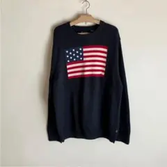 CHAPS RALPH LAUREN Polo ニット 星条旗 アメリカ XL